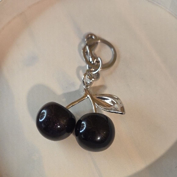 Accessories - 2 For 20 Silver Cherry Keychain Charm